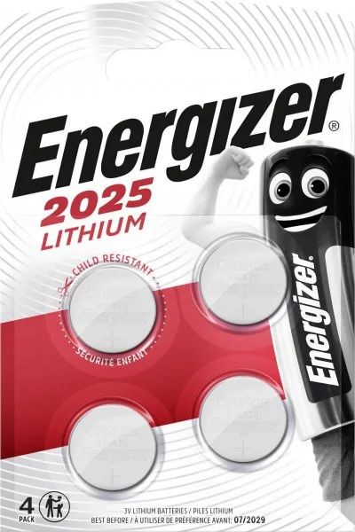 4 Piles Lithium CR2025 Energizer
