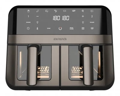 Aiwa Afr-9000 Double 9 L Autonome 2400 W Friteuse D´air Chaud Noir
