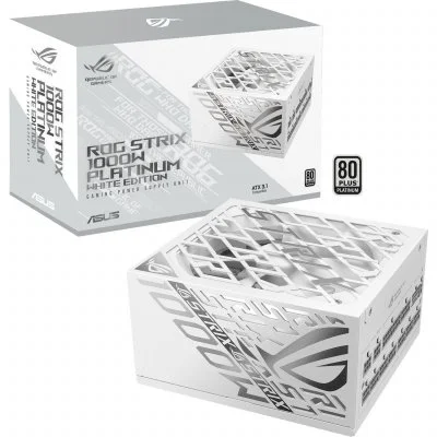 Alimentation PC modulaire ASUS ROG Strix 1000W 80 PLUS Platinum blanc