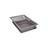 ALUMINIUM ET PLASTIQUE Égouttoir vaisselle+plateau 49x36 silver [-]