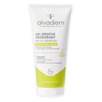 Alvadiem Gel Douche Déodorant Miel Lavande Bio 200ml