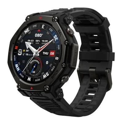 Amazfit T-Rex 3 Pro GPS, Boitier noir de 44 mm et bracelet noir - Neuf