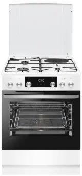 AMICA - cuisinière mixte 77l 4 feux blanc acm7037rb - ACM7037RB