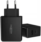 ANSMANN Home Charger 254pd 1xusb 1xusb Type-c Pd 60w 4700ma Noir