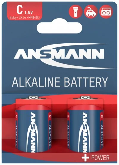 ANSMANN Piles alcalines 1513-0000 LR14 / C blister de 2