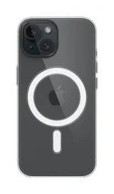 APPLE Coque en silicone avec MagSafe pour iPhone 15 Transparente