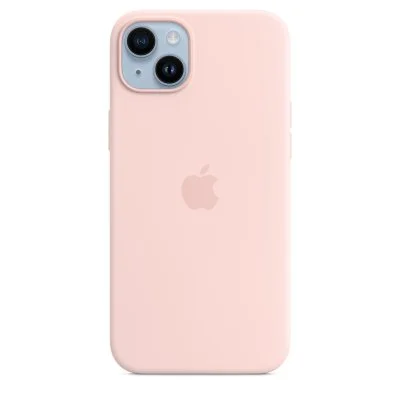 Apple Coque en silicone MagSafe iPhone 14 Plus - Chalk Pink
