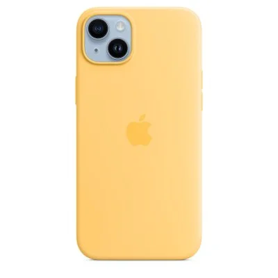 Apple Coque en silicone MagSafe iPhone 14 Plus - Sunglow
