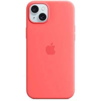Apple - Coque pour iPhone 15 Plus - silicone - goyave - avec MagSafe