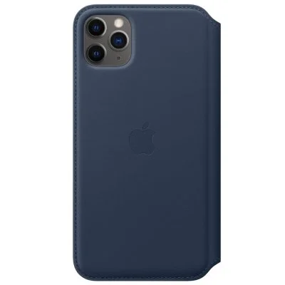 Apple Étui Folio en Cuir (pour iPhone 11 Pro Max) - Bleu du Large