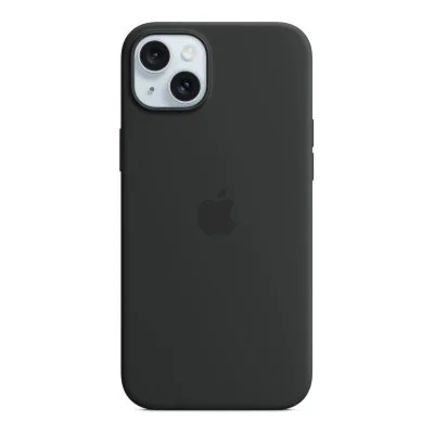 Apple Silicon Case MagSafe Coque arrière Apple iPhone 15 Plus noir