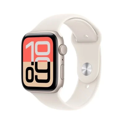 Apple Watch SE 3 GPS 44 mm Aluminium Lumière Stellaire Bracelet Sport Lumière Stellaire S/M