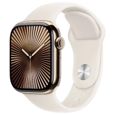 Apple Watch Series 10 GPS + Cellular 42 mm - Titane Or