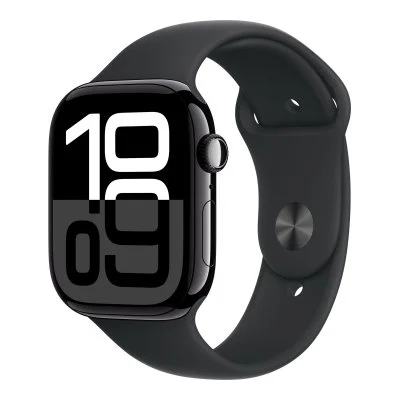 Apple Watch series 10 GPS+Cellular 46 Aluminium Noir de jais Bracelet Sport S/M