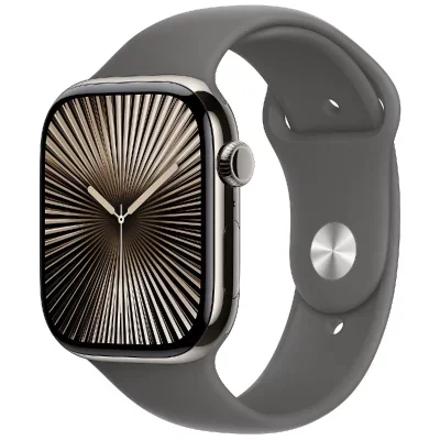 Apple Watch Series 10 GPS + Cellular - Titane Naturel