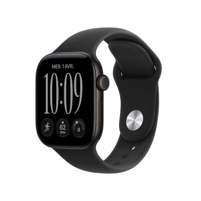 Apple Watch Series 12 GPS 42 mm Aluminium Noir Bracelet Sport Noir M/L