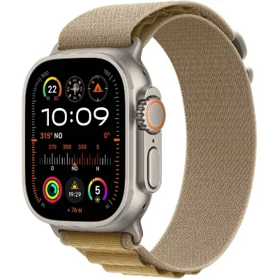 Apple Watch Ultra 2 GPS + Cellular 49 mm Boîtier en Titane Naturel avec Boucle Alpine Sahara Medium