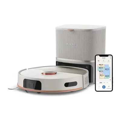 Aspirateur Robot Laveur - PHILIPS XU5100/20 - 10000 Pa - Auto-vidange - Navigation Laser