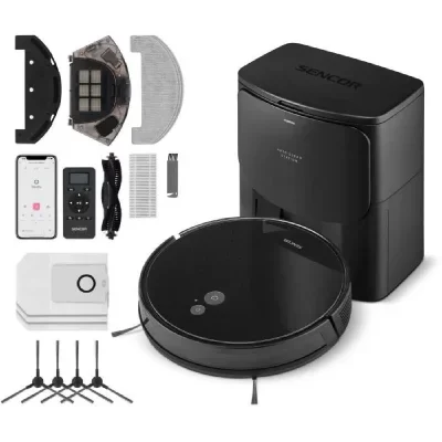 Aspirateur robot laveur - SRV-6485BK - 3000 Pa - 140 min - 60 dB - Noir