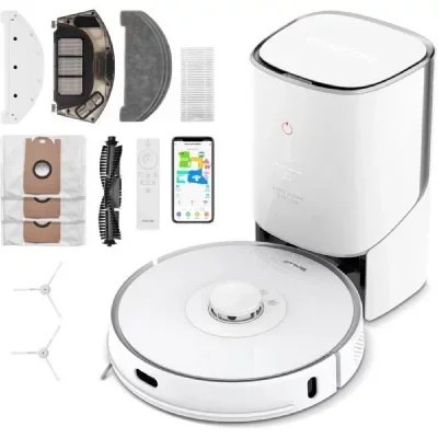 Aspirateur Robot Laveur - SRV 9385WH - 4000 Pa - 200 min - 70 db - Blanc
