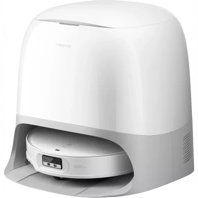 Aspirateur robot Roborock Qrevo Curv avec serpillière auto-vidante, blanc