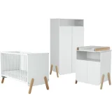 AT4 - Chambre Complète PIRATE - Blanc - Hêtre Verni