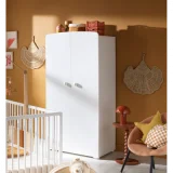 BABY PRICE New Basic Armoire Chambre bébé 2 Portes