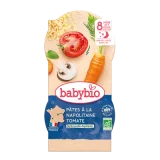 BABYBIO Bols Bonne Nuit Pâtes Napolitaine Bio dès 8 mois 2 x 200g