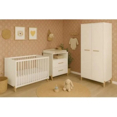 Babyprice - JOY NATUREL - Armoire 2 Portes