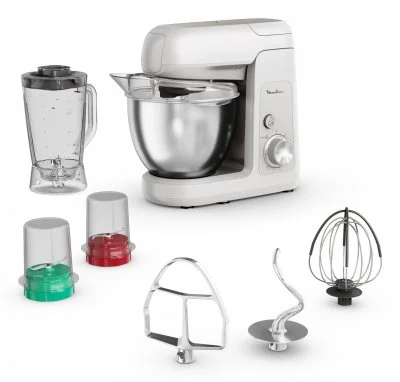 Bake Partner QA523B10 robot de cuisine 1100 W 4,6 L Acier inoxydable, Blanc