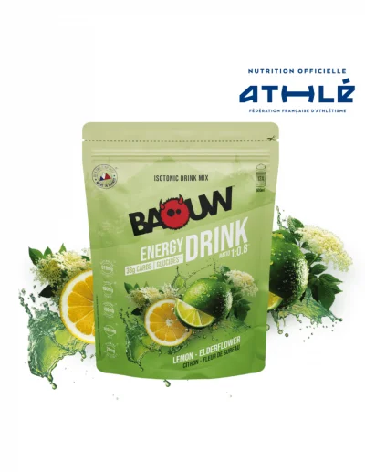 Baouw - Citron - Fleur de Sureau - Boisson énergétique - Taille unique