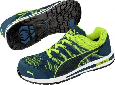 Baskets de sécurité S1PESD HRO SRC Elevate Knit Green Puma vertes