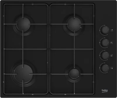 Beko - Table de cuisson gaz 61cm 4 feux 7900w noir HIGG64123SB - noir