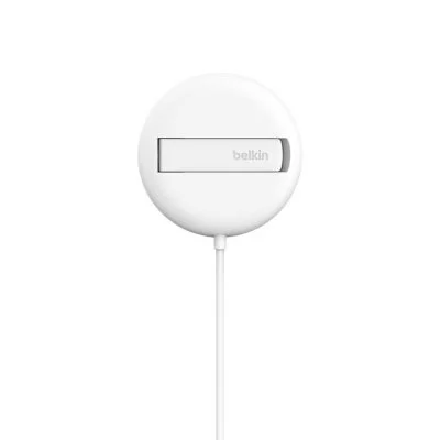 Belkin BoostCharge Pro Socle de recharge aimanté Qi2 avec Chargeur Secteur (Blanc)