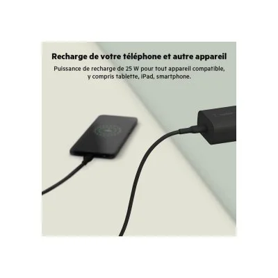 Belkin ﻿Chargeur mural USB-C - 25 watts - Noir