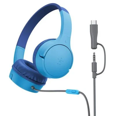 Belkin SoundForm Mini, Avec fil, Appels/Musique, Casque, Bleu AUD010HQBL