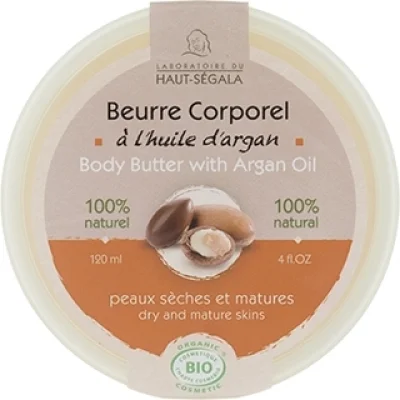 Beurre Corporel Huile D'argan 120 Ml - Peaux Sèches Et Matures