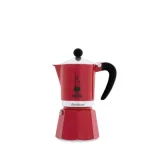 BIALETTI Rainbow Caffettiera Colorata, Alluminio, Rossa, 3 Tazze