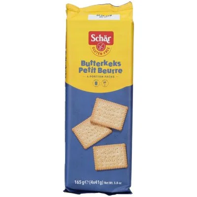 Biscuits Petits Beurre Sans Gluten Schar - Les 4 Sachets De 41 G