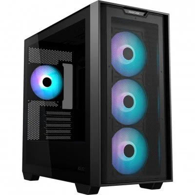 Boitiers PC ASUS A21 PLUS MidiTower Black (A21 PLUS TG ARGB BLACK)