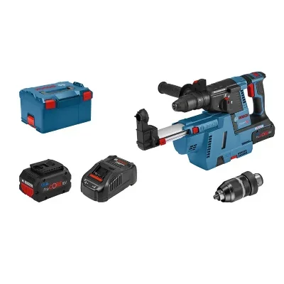 Bosch Gbh 18v-26 F+2x5.5ah Pro Core 18v+gde 1 Electric Hammer Argenté