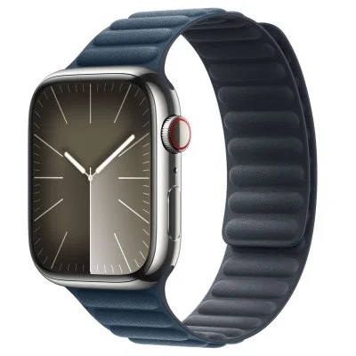 Bracelet APPLE Watch 45mm maillon magnétique bleu S/M