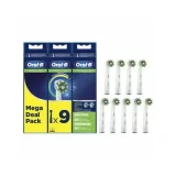 ORAL B Braun Cross Action Electric Brush Replacement 9 Units Blanc