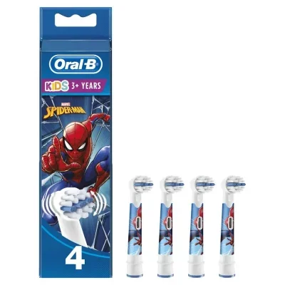 Braun Eb10-4ffs Sw Spiderman Electric Brush Replacement 4 Units Clair