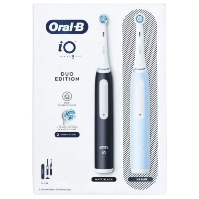 Braun Oral-B szczoteczka elektryczna IO 3 zestaw Duo Black & Blue