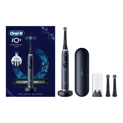 Brosse a dents électrique connectée - ORAL-B -iO 9 XMAS Edition - Noir - Mouvement oscillo-rotatif