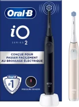 ORAL B Brosse à dents électrique iO2 Series DUO Night Black / Calm Pink