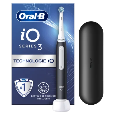 Brosse à dents électrique ORAL-B iO 3 Noire + Etui de voyage