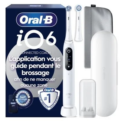 Brosse à dents électrique Oral B iO6 Séries White Luxe Edition