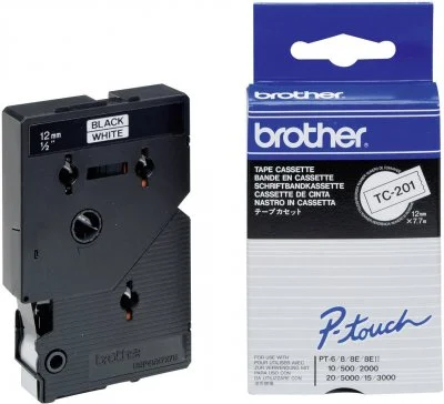 Brother Ruban Noir sur blanc Original TC-201